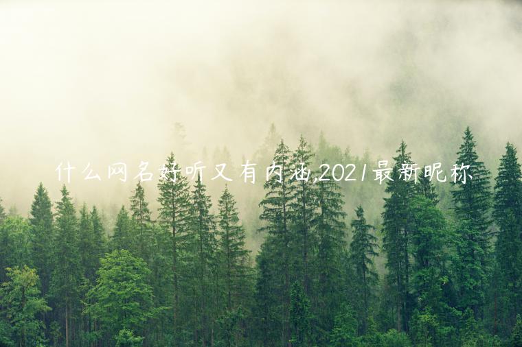 什么網(wǎng)名好聽又有內(nèi)涵,2021最新昵稱