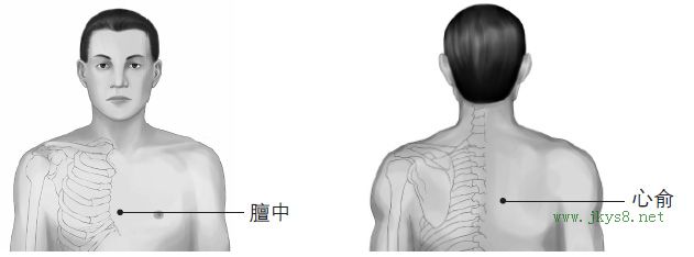膻中、心俞